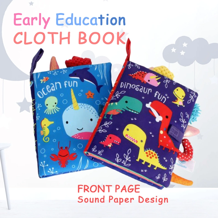 Baby Soft Cloth Book Early Learning Educational Toys Fabric Books Kids Cartoon Animal Toy Book