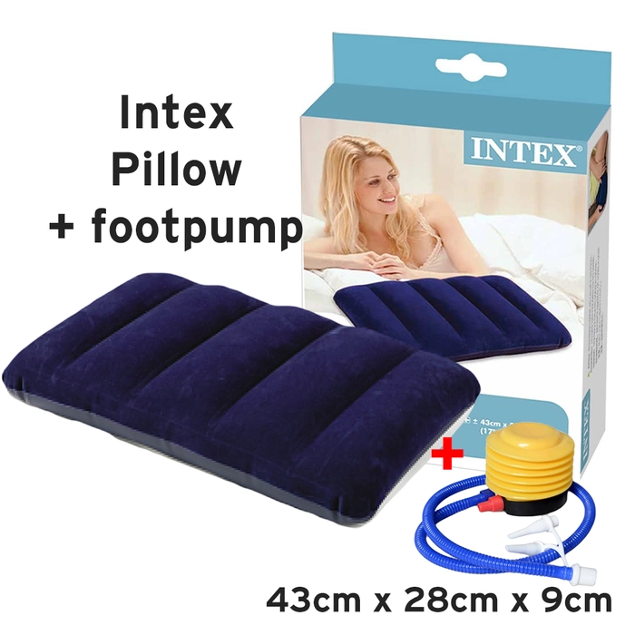 INTEX 68672 / 68675 Inflatable Travel Pillow / U Shape Pillow Camping Sleeping Air Pillow Bantal