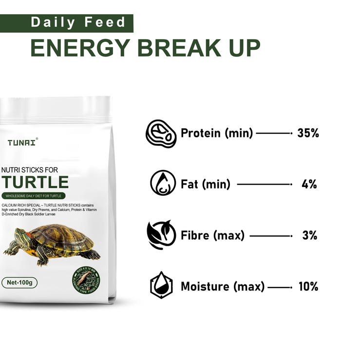 Tunai 3in1 (whole nutritious pellets, Shrimp, Bsfl larvae) Formula Turtle Food | Tortoise food for Daily Feed Fortified With White Fish Meal, Shrimp Meal, Spirulina And Algae Meal Along Side packed wi