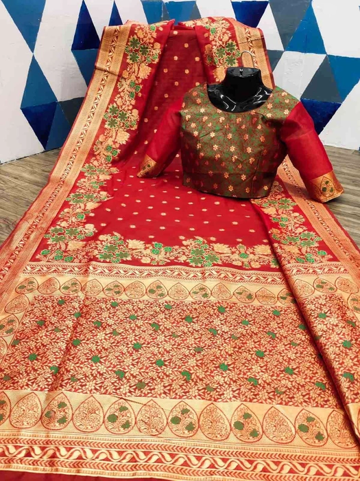 Banarasi Saree Red with Weaving Banarasi silk - SR24544