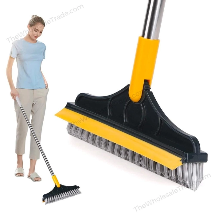 Buy 2 in 1 Bathroom Floor Cleaning Brush with Wiper at Wholesale Price