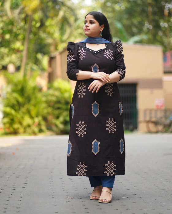 Buy khadi cotton kurti puff sleeve pattan Online In India At Discounted  Prices