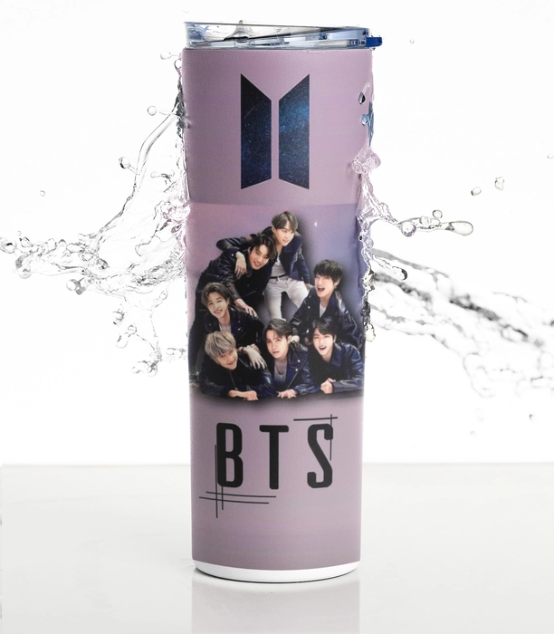 New Trending BTS Design Printed Tumbler Water Bottle