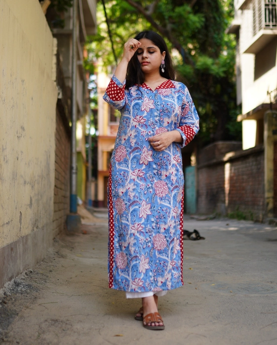 Sanganeri top print kurti