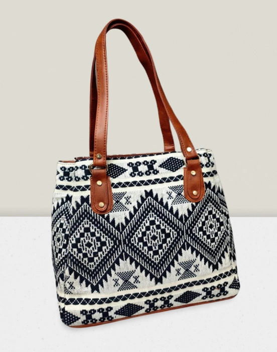 Jacquard 3-partition Tote Bag