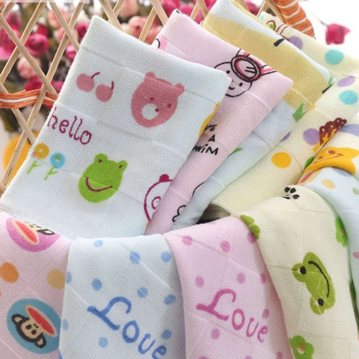 Baby Wash Cloth/ Muslin Gauze/ Face Towel/ Handkerchief/ Hanky Super Soft Quick Dry Absorbent 25 x 25cm