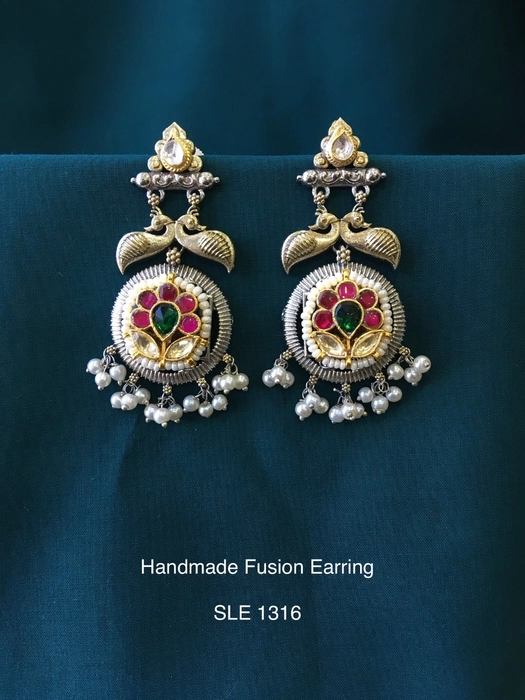 Modern Rutil quartz gemstone sterling silver earrings at ?2950 | Azilaa