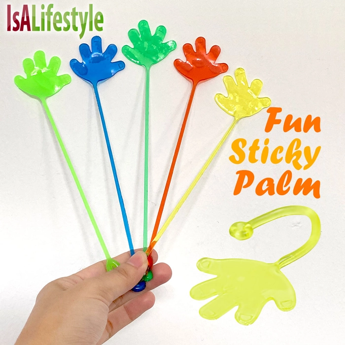 Retractable Sticky Palm Climbing Wall Children Prank ToyElastic Elastically Stretchable Stick Toy