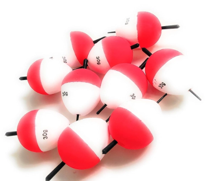 Light Weight Fishing Floats Bobbers with Sticks 10 pcs, Multicolour,  Styrofoam / Thermocol