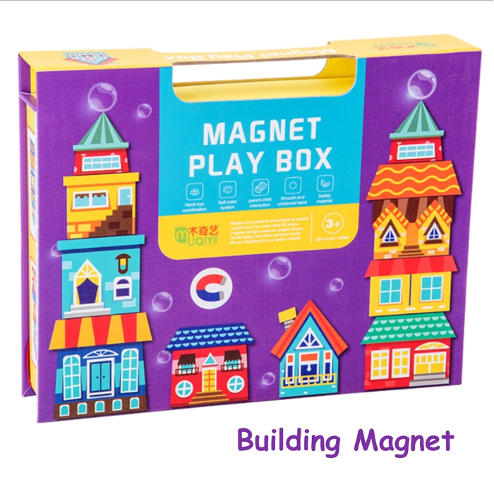 Magnet Puzzle Play Box Kid Early Learning Education Jigsaw Puzzle Magnetic Box for 3 years + Montessori