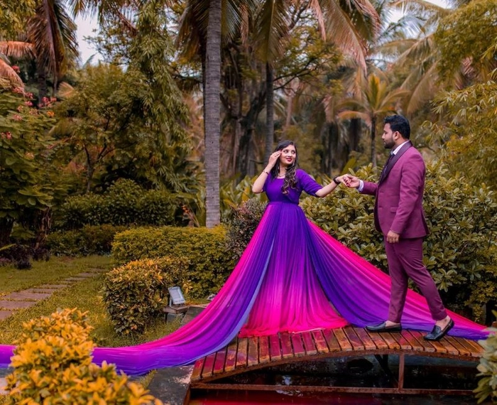 Illusion Long Sleeve Violet Evening Dress Organza Bridal Wedding Party Gown  Bh07 - China Party Gown and Evening Dress price | Made-in-China.com