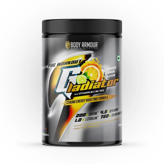 Body Armour Pre Work Out Gladiator Orange Lemon 400Gm