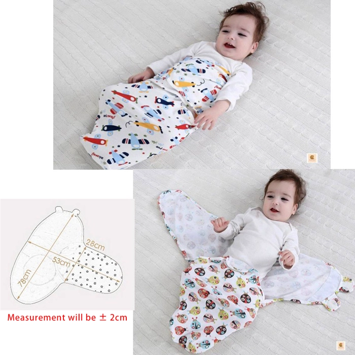 Instant Baby Swaddle Pod Soft Adjustable Swaddling Infant Baby Cotton Wrap Blanket Kain Bedung Bayi SW