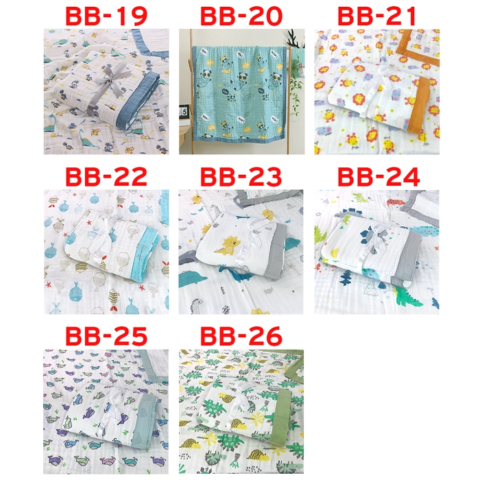 New Born Baby Muslin Blanket Big 6 layer Breathable 100% Cotton Wrap Gauze Selimut Bayi Besar 110x110cm BB