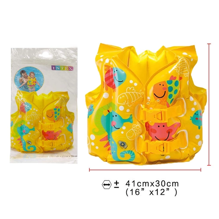 Swim Vest Inflatable Float Kid Life Jacket For Age 3 to 6 Years Pelampung