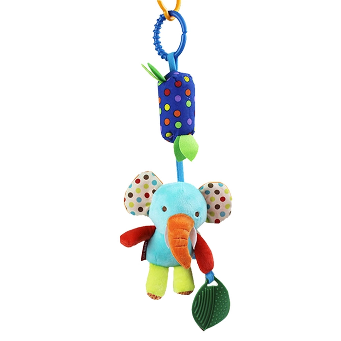 SKK Baby Rattle Wind Chime With Teether Clip on Toy for Stroller Crib Playmate