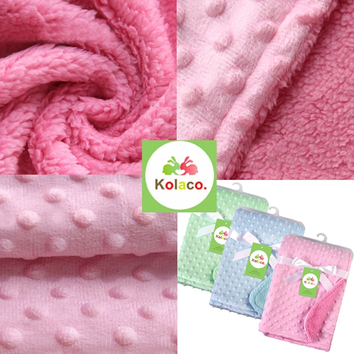 Soft Baby Fleece Blanket Bean Point Fleece Dotted Newborn Baby Blanket Wrap Swaddle Dot Bk Swaddle