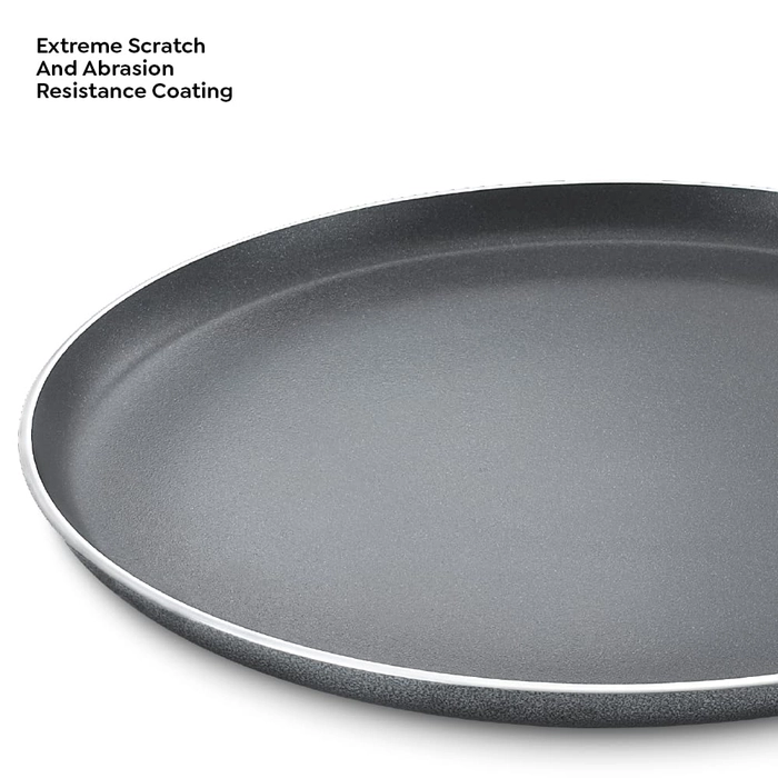 Prestige Cast Iron Scratch Resistant Round Base Dosa Tawa, (Black)