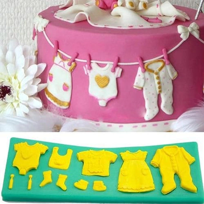 3D Baby Shower Silicone Fondant Gum Paste Mould Cake Decoration - Divena. In