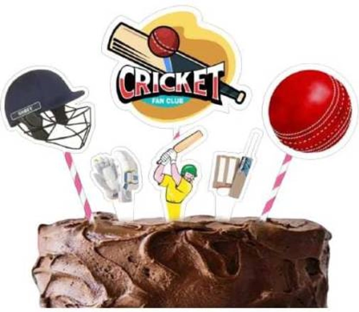 CRICKET BALL EMOJI 7.5 INCH EDIBLE BIRTHDAY CAKE TOPPER & CUPCAKE TOPPERS  CR882 | eBay