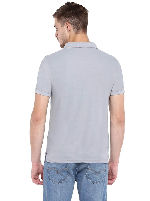 T-Shirt / Polo Collar / TriBlend / Light Grey