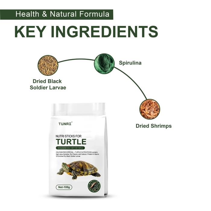 Tunai 3in1 (whole nutritious pellets, Shrimp, Bsfl larvae) Formula Turtle Food | Tortoise food for Daily Feed Fortified With White Fish Meal, Shrimp Meal, Spirulina And Algae Meal Along Side packed wi