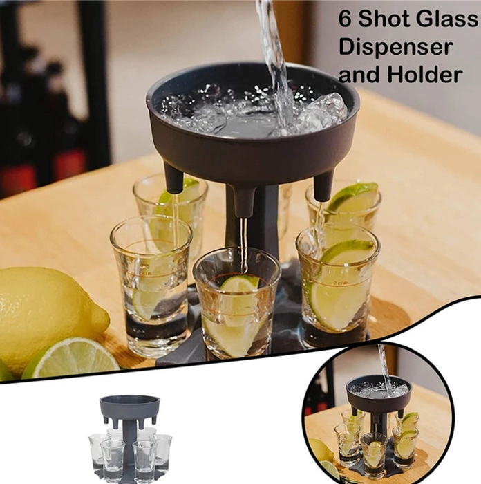 6 Shot Cups Part Drink Wine Dispenser Suitable On Juice Soft Drink Iced Beverage for Housewarming Camping Birthday Festival Celebration