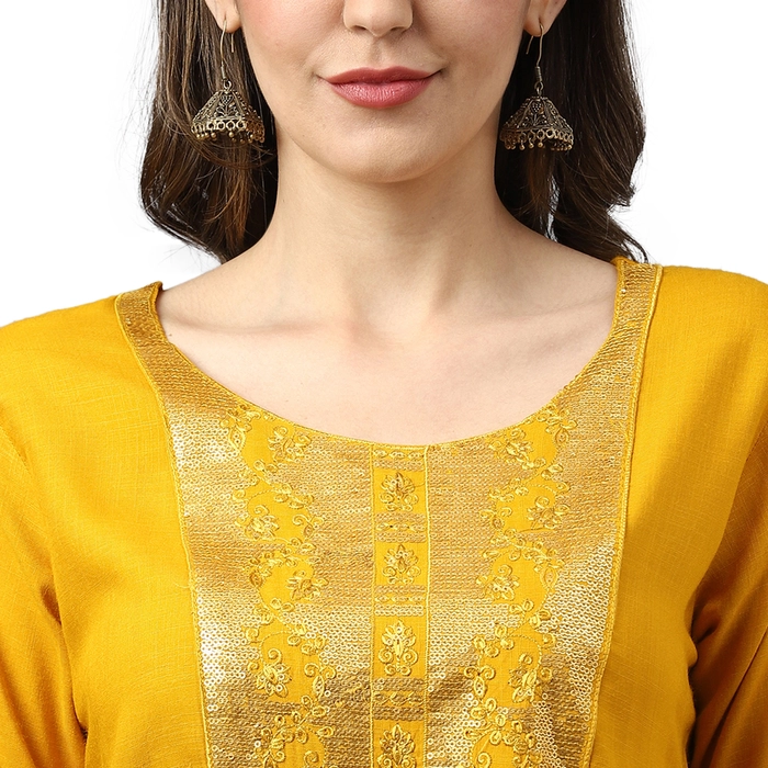 Yellow hot sale fashion kurtis