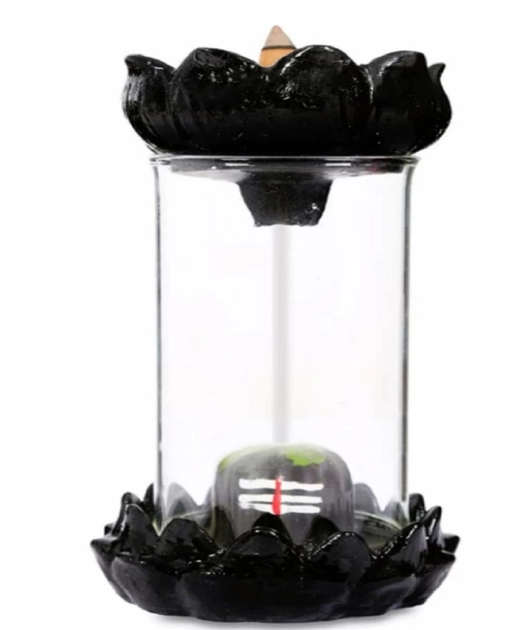 Shivling Smoke Glass Fountain - Home Decor