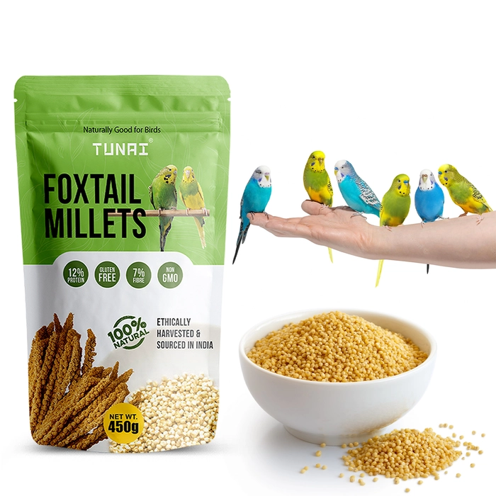 Tunai Bird Food Superior Foxtail Kangni Millets Feed for Lovebirds, Canaries, Cockatiels and Finches