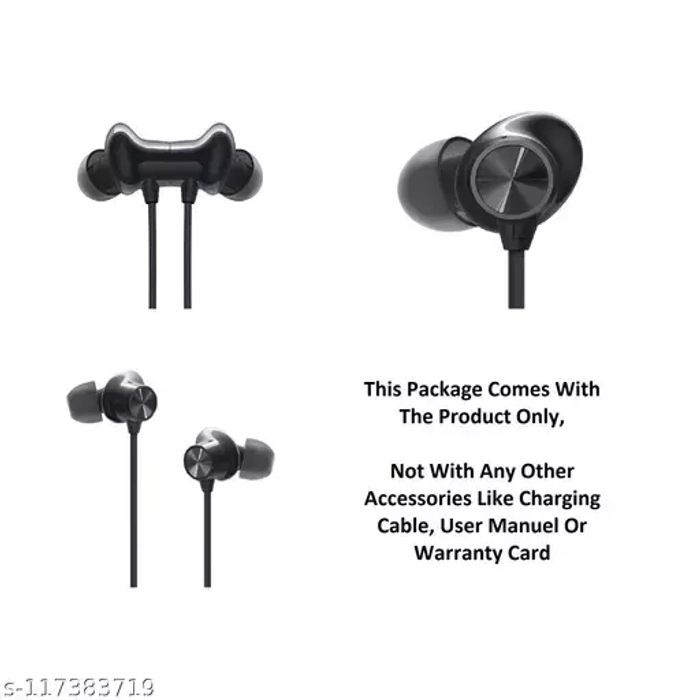 OnePlus Bullet 21 Black Neckband Bluetooth Headphone 10 Hours Battery Back Up 80 Hours Standby Time Stereo Sound Quality Plastic Magnetic Earbuds