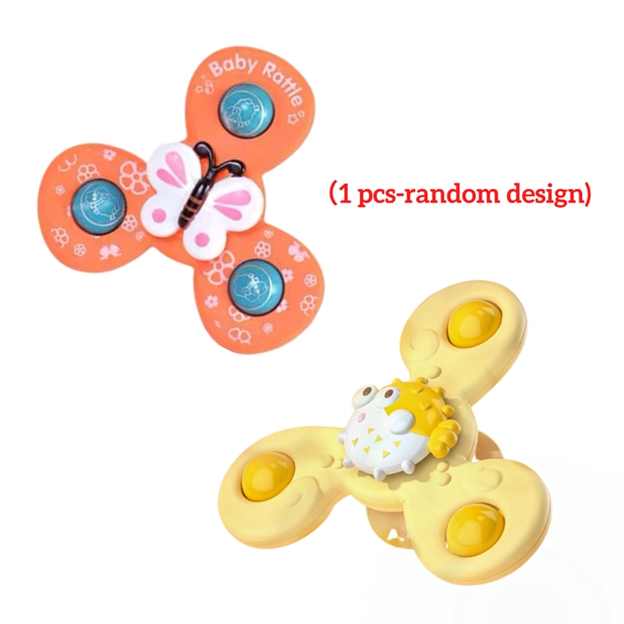 Baby Kid Spinner Cute Animal Flower Spinning Toys Playtime Turning Fun Mainan Kanak Bayi 餐桌吸盘婴儿玩具