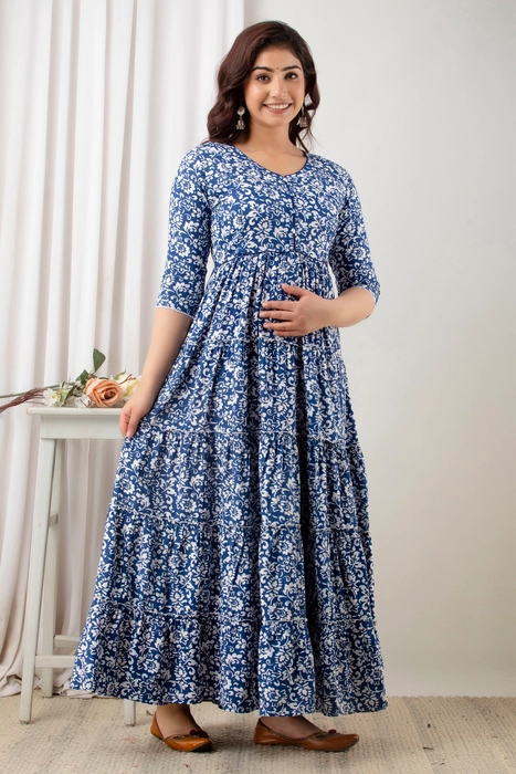 Buy HENAL Women's Cotton Maternity Dress Pregnancy Casual 3/4
