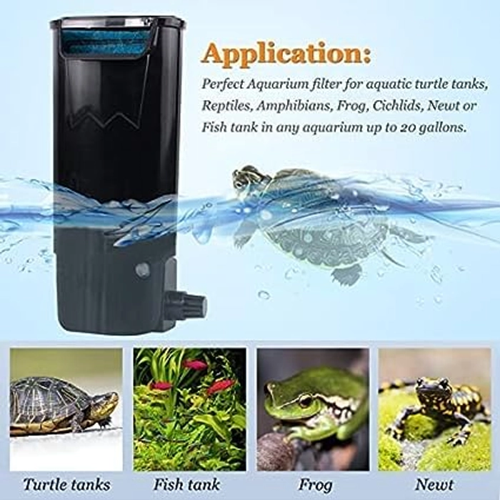 Sobo WP-208H Low Water Waterfall Fish Tank Hanging Circulation Filter Pump for Turtle, Reptile, Etc.