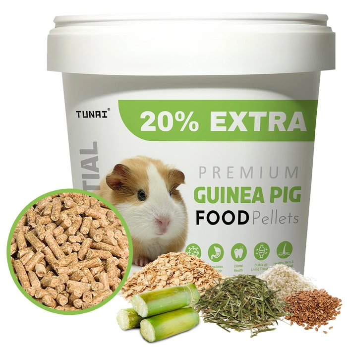 Tunai Guinea Pig Food with All Essential nutrients Premium Food for Guinea Pig and Mini Pig Food, 500g Plus 20% Extra