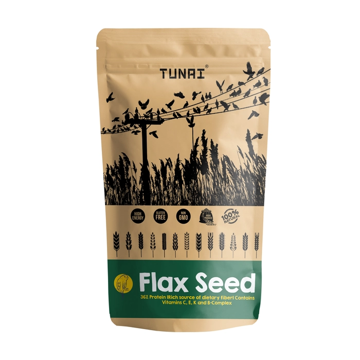 Tunai Flax Seeds Bird Feed |450g|Essential Bird Food For CANARIES, FINCHES, BUDGIES, PARAKEETS, PARROTLETS, CONURES, ECLECTUS, SENEGALS, CAIQUE PARROTS, COCKATIELS, SMALL CONURES, & QUAKER PARROTS, Ri