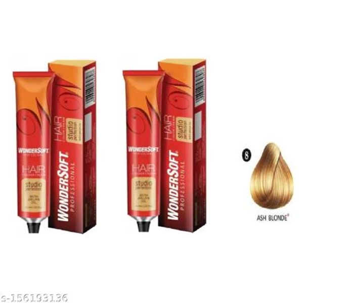 WonderSoft Hair Color Cream - ASH Blonde 8