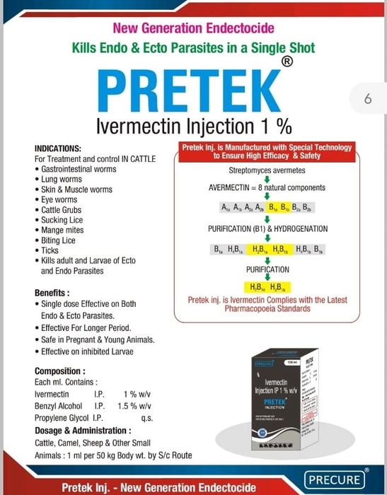 PRETEK (IVERMECTIN 1%) INJ.