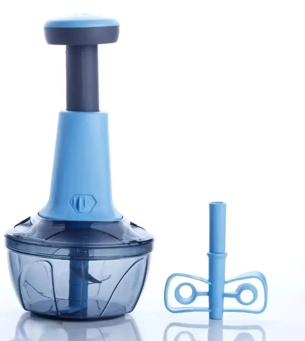 Buy GRECY 2 IN 1 PUSH CHOPPER +3 S S BLADE + 1 PLASTIC BLADE + 1 WHISKER  500ML - BLUE Online at Best Prices in India - JioMart.