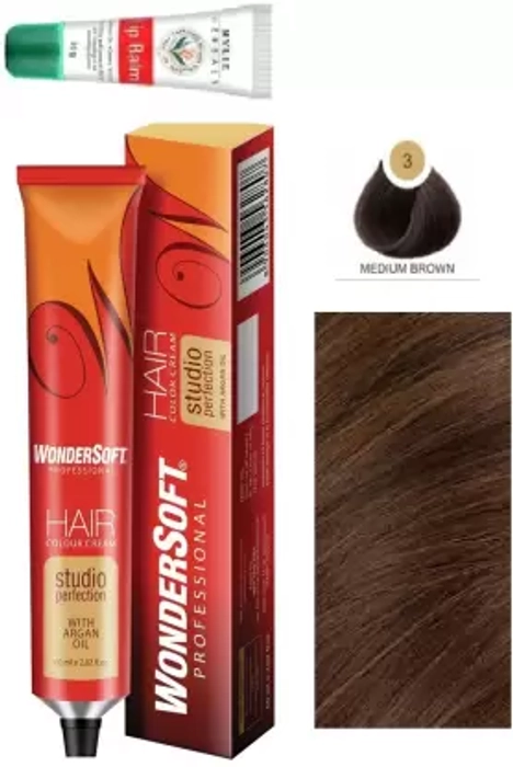 WonderSoft Hair Color Cream - Medium Brown 3