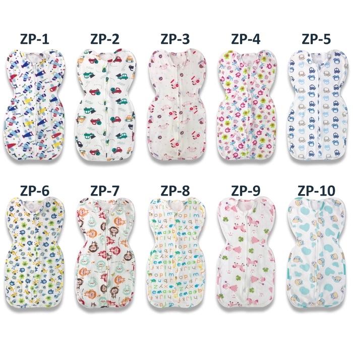 Instant Zip Swaddle Newborn Baby 2 Way Wrap Sleep Bag Infant Blanket Sleeping Suit Bedung Bayi Kain ZP