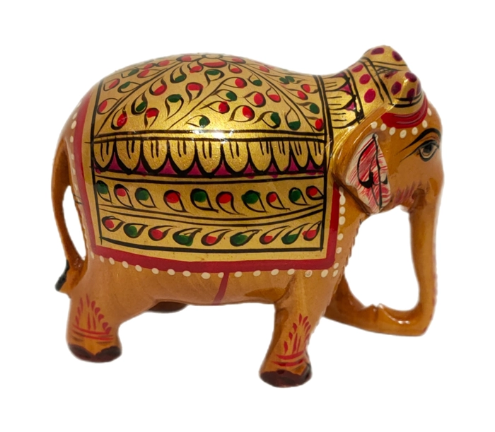 WOODEN HAND PAINTED  ELEPHANT