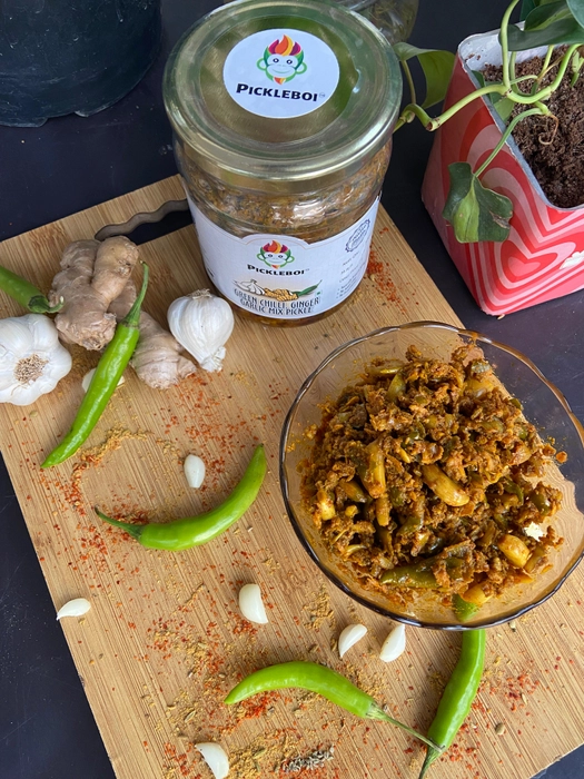 Green chilli ginger garlic mix