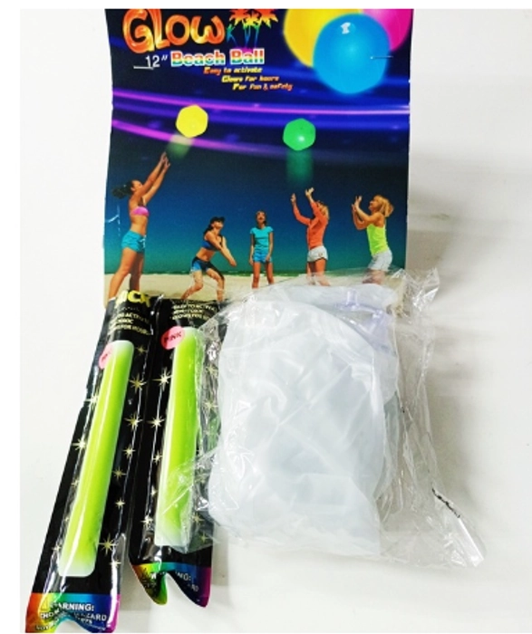 Beach Ball Glow 30cm Random Colour Light Up in The Dark Glow Glasses Hairband Mask Party Ball for Celebration Party