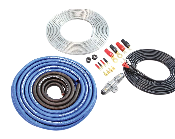Hamaan Circuit-8 Amplifier Wiring Kit for All Cars 1800 Watts (Blue and Black)