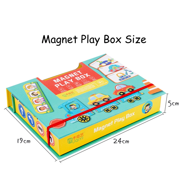 Magnet Puzzle Play Box Kid Early Learning Education Jigsaw Puzzle Magnetic Box for 3 years + Montessori