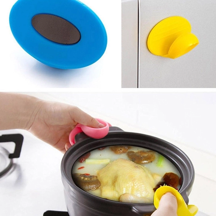 1 pcs Microwave Insulation Clip Kitchen Silicone Insulation Gloves Simple Silicone Mini Insulation Clip Bowl Clip Plate Clip