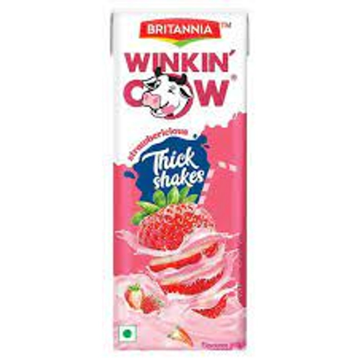 BRITANIA WINKIN COW STRAWERY THIK SHAKE 180ML