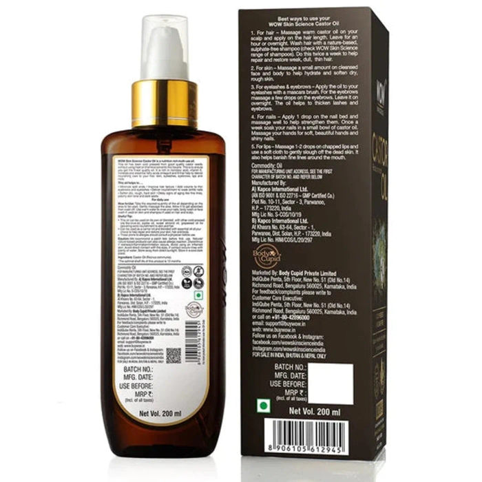 Castor Oil for Hair, Skin & Nails - amazingorganics