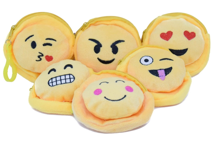 Cute Emoji Face Kids Coin Purse Change Wallet For Children